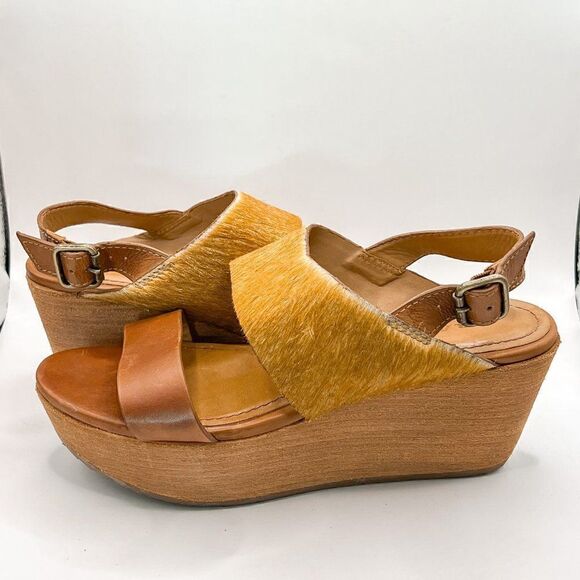 Trask Robyn Leather Platform Wedge Size 8.5 - Picture 4 of 7